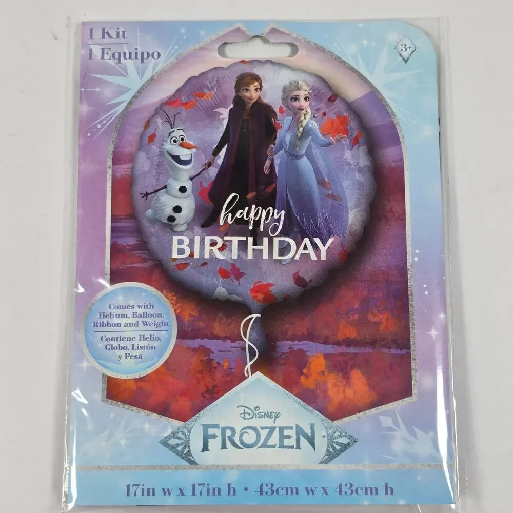 Disney Frozen Happy Birthday Balloon Kit 17in Elsa Anna Olaf Foil NEW